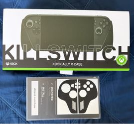 Xbox ally x killswitch case with black Damascus skin