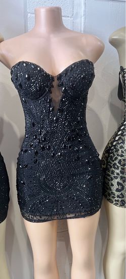 black mini dress