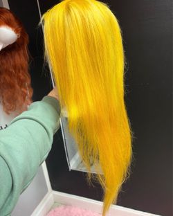 28” Yellow Wig