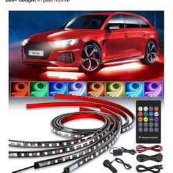 Nilight 4Pcs Car Underglow Neon Accent Strip Lights