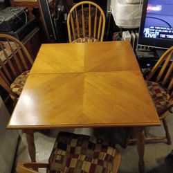 Nice Clean All Wood Table Set For Sale It's All Good 👍, Happy Thanksgiving 