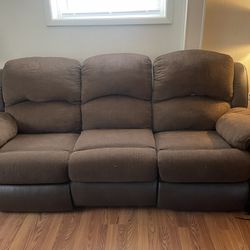 Couch Love Seat recliners And Table