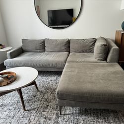 West Elm Andes Sectional Sofa Chaise