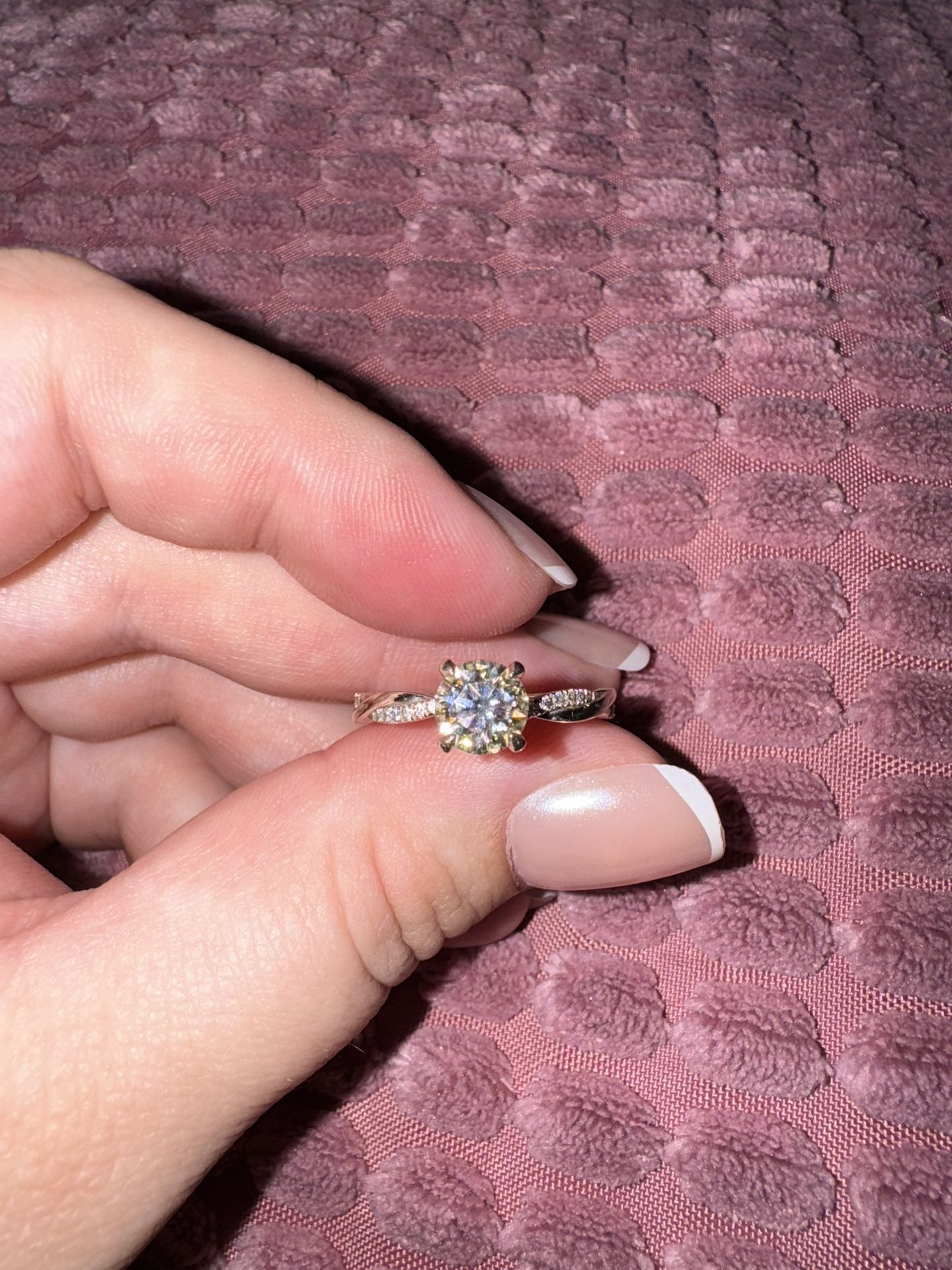 14k White Gold Moissanite Ring