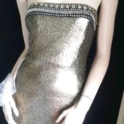Bebe SEQUINS SPARKLE DRESS STRAPS S SMALL