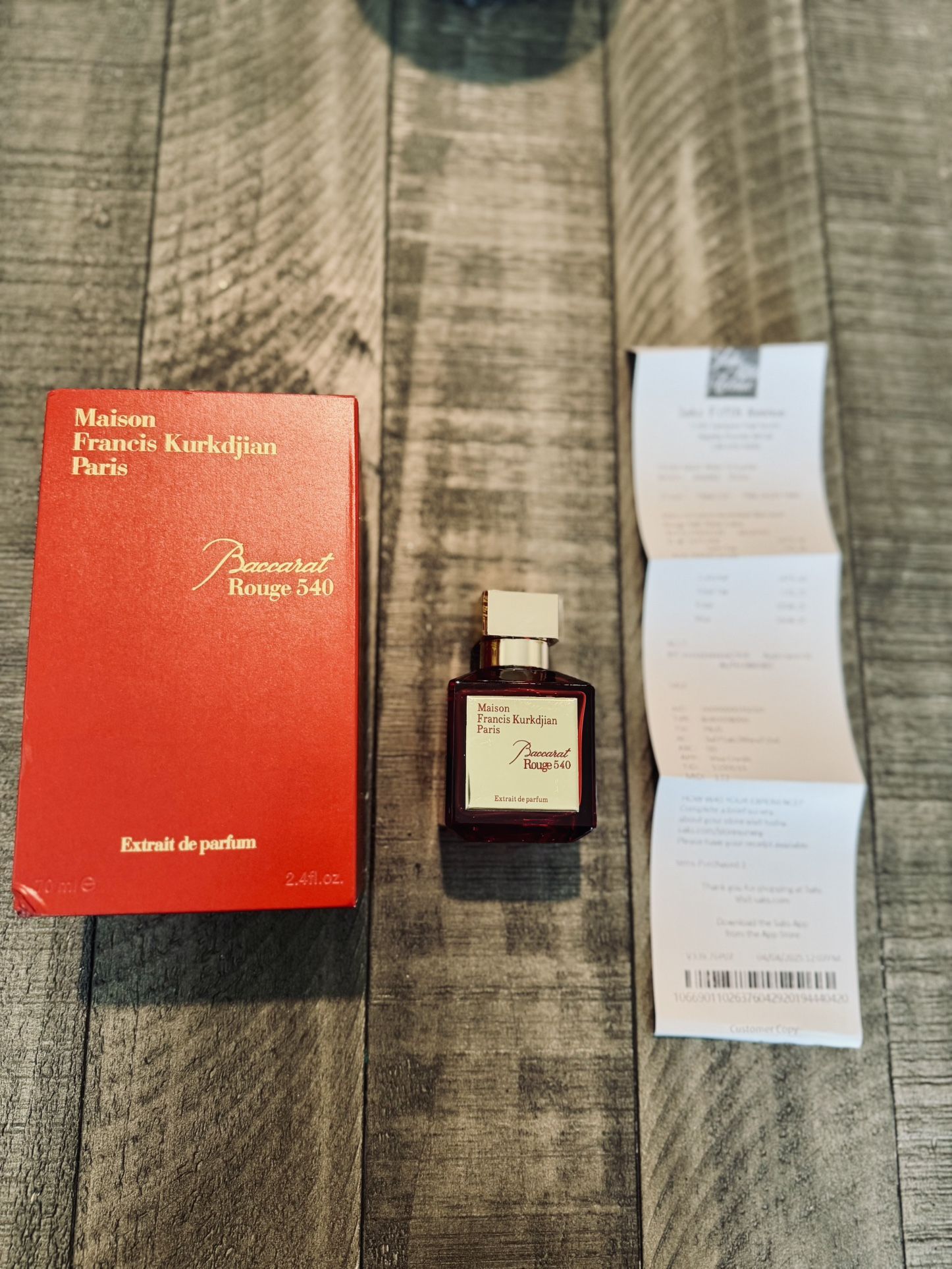 1:1 Baccarat Rouge 540 by Maison Francis Kurkdjian Extrait De Perfume AUTHENTIC NEW WITH RECEIPT(NOT FREE LOOK IN DESCRIPTION)