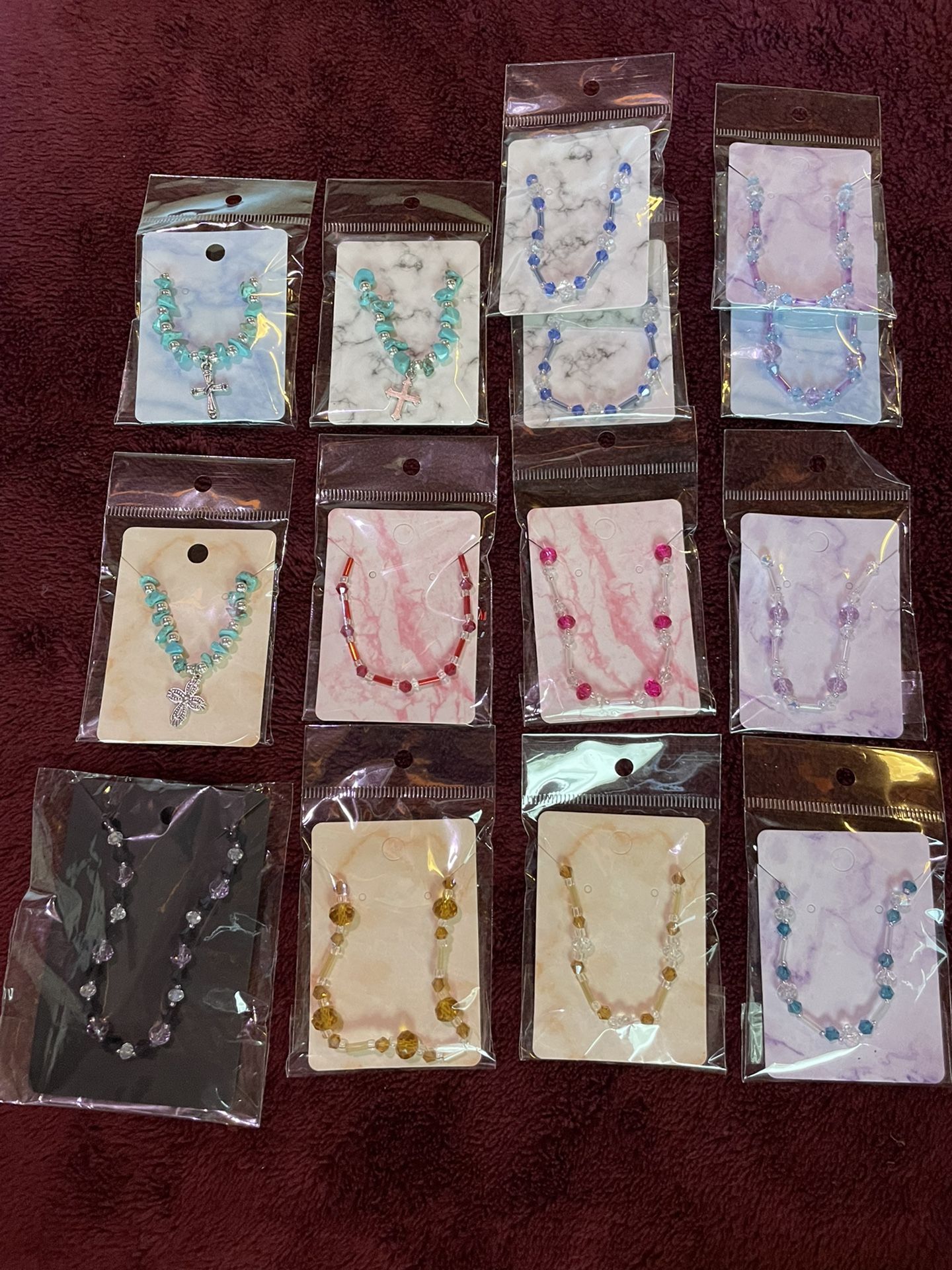 Handmade crystal bracelets small and large