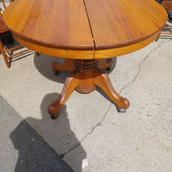 Vintage Kitchen Table With Six Chairs