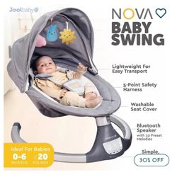 Nova Motorized Infant Baby Swing - Gray
