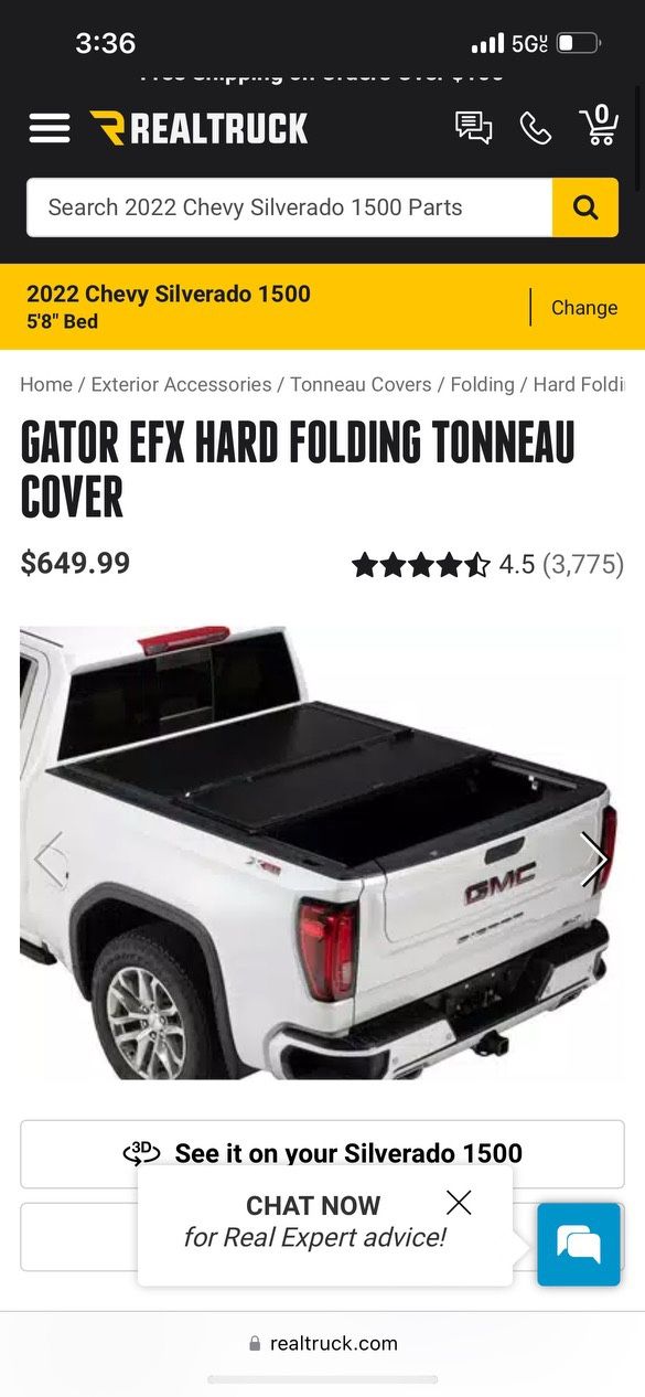 GATOR EFX HARD FOLDING TONNEAU COVER