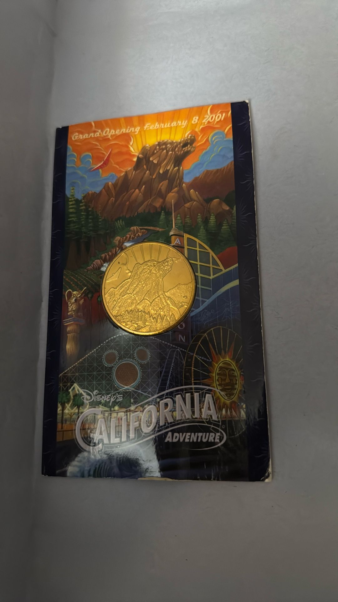 Disney California Adventure Opening Day Coin Still In The Package Unwrapped