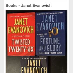 Janet Evanovich Collection 3 Hard Back Fun Books ! 