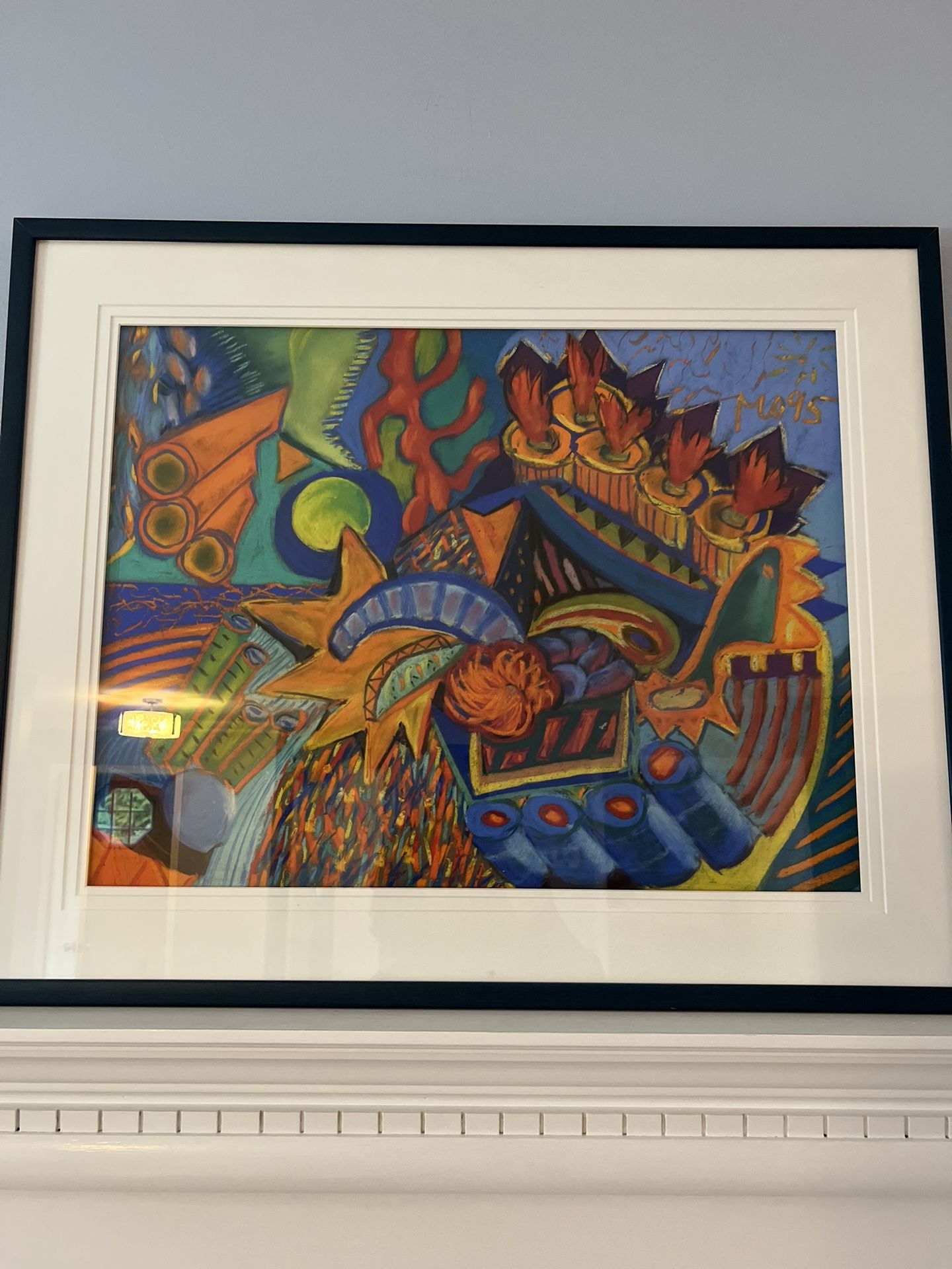 Vintage Abstract Oil Painting print