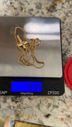18k gold crucifix chain