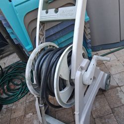 Ames Hose Reel Loaded  100ft Hose 👍 Portable On Wheels Pressure wash Boat Car Lawn Garden Irrigation Water Pool Deck 