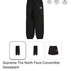 Supreme The North Face Convertible Sweatpant Black 