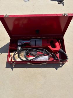 Vintage Milwaukee 1107-1 Heavy-Duty Right-Angle Drill 1/2" 500 RPM