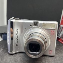 Canon PowerShot A550 7.1MP Digital Camera - Silver