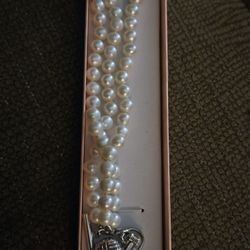 Reloj de perlas/plata para Mujer