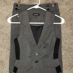Babe Pencil Skirt & Vest Matching Set. Size 0