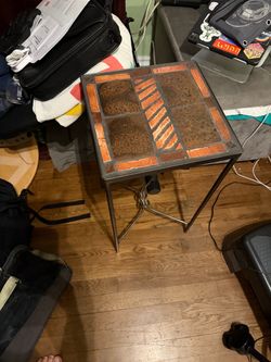 Craft tile table metal ironwork
