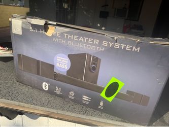 iLive 5.1 Home Theater System Bluetooth 6 Surround Subwoofer Wireless for TV