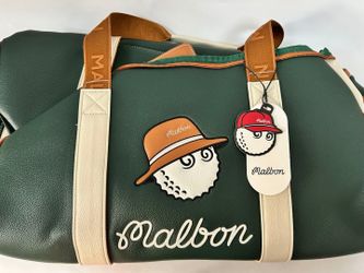 Malbon Golf Green Travel Boston Bag Duffle Carry Bag