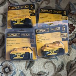 Brand New 4 Dewalt Battery 20V 5AH $240