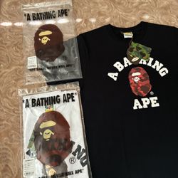 BAPE Color Camo College Tee 'Black/Red'