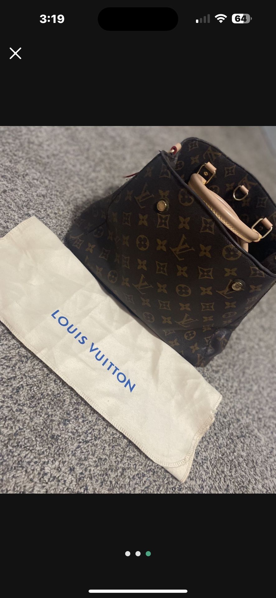 Louis V Handbag With Dust Bag