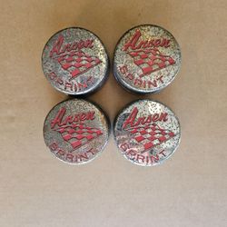 VINTAGE ANSEN SPRINT WHEEL CENTER CAPS. 3" RARE