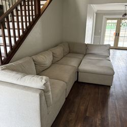 Large Couch With Storage Ottoman & Recliner 