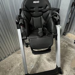 Pre owned HEAO High Chair for Babies & Toddlers, Foldable Highchair with 7 Different Heights,5 Reclining Seat Position and 3-Setting Footrest, Detacha
