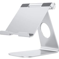 Tablet Stand Holder Adjustable, T1 Desktop Aluminum Tablet Dock Cradle Compatible with iPad Air/Mini, iPad 10.2/9.7, iPad Pro 11/12.9/13, Samsung Tab 
