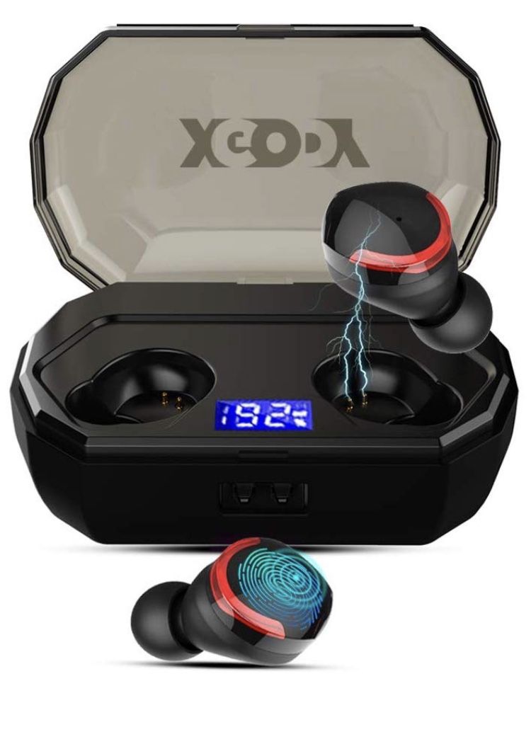 Waterproof wireless earbuds with charging case