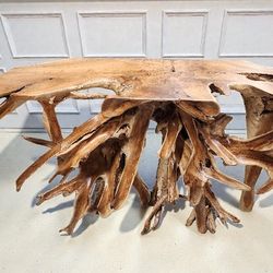 47"-17.5"-32" Entryway Teakroot Entryway Console Table 