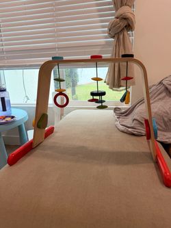 IKEA Wooden Baby Play Gym with Hanging Toys