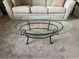 Wrought  Iron Glass Top Table (48” x 28” Oval) (1/4” Thick) | LIST PRICE OR BEST OFFER!!!