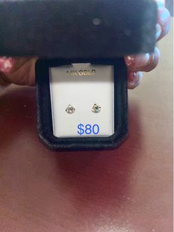 14k white gold/diamond earrings