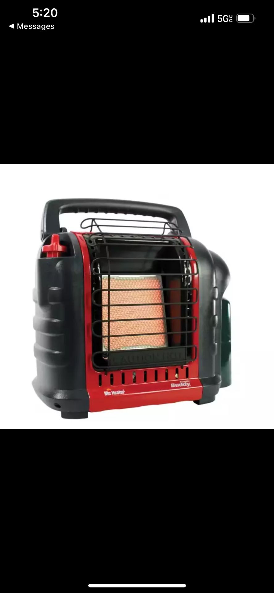Mr. Heater Portable Buddy 9,000 BTU Radiant Propane Indoor/Outdoor Space Heater
