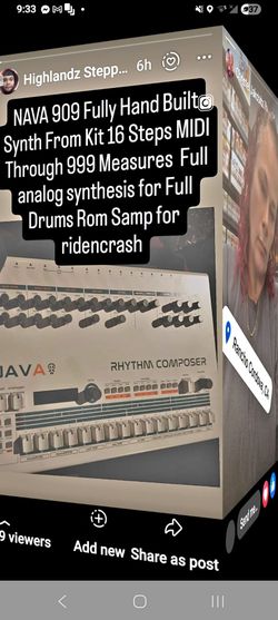 NAVA 909 Hand Built Rhythm Composer Synth