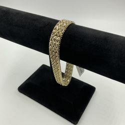 14KT YELLOW GOLD 8.5” MESH BRACELET 12.0MM 37.5GR