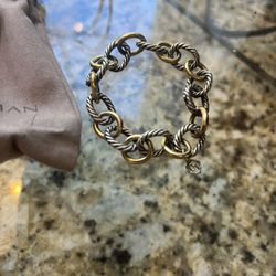 David Yurman Link Bracelet with Gold