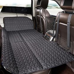 ABE Non-Inflatable Car Bed Mattress,Double-Sided Folding,Portable Back Seat, Travel Camping Mattress for Sleeping(Dinosaur World), for SUV