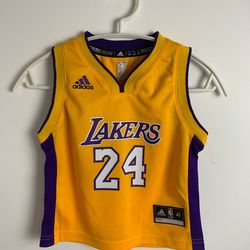 Adidas Kids Los Angeles Lakers Kobe Bryant Replica Jersey Yellow 2T/4T/S/M/L