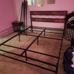 Dark Wood Bed Frame 
