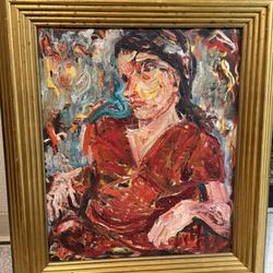  "woman in red dress painting". 