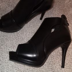 Womens Open Toe Boots Size 9