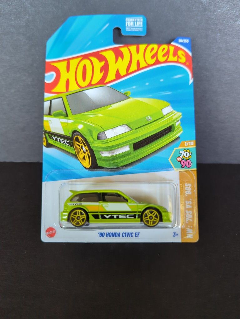 Hot Wheels '70s VS. '90s Green '90 Honda Civic EF