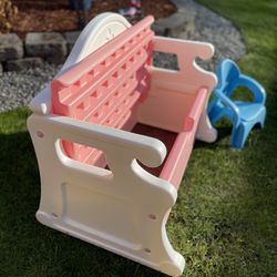 Kids Bench With Small Blue chair 